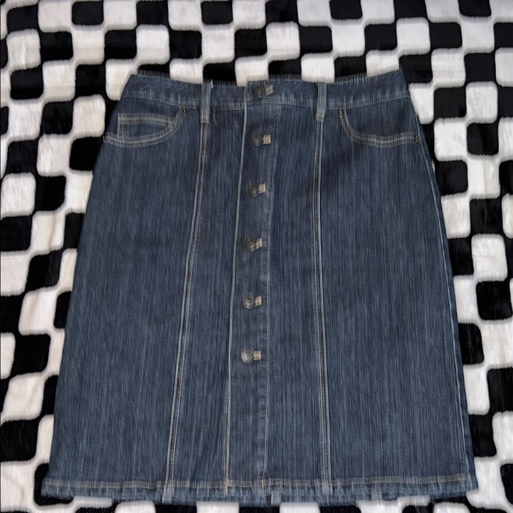 Talbots Blue Denim Pencil Skirt